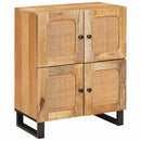 vidaXL Széf tárolóval ajtóval Barna 60 x 33 x 75 cm Tömör Mangófát