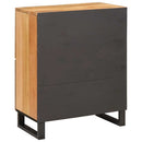 vidaXL Széf tárolóval ajtóval Barna 60 x 33 x 75 cm Tömör Mangófát