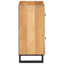 vidaXL Széf tárolóval ajtóval Barna 60 x 33 x 75 cm Tömör Mangófát