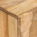 vidaXL Széf tárolóval ajtóval Barna 80 x 33 x 75 cm Tömör Mangófát