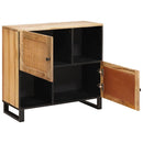 vidaXL Széf tárolóval ajtóval Barna 80 x 33 x 75 cm Tömör Mangófát