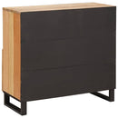 vidaXL Széf tárolóval ajtóval Barna 80 x 33 x 75 cm Tömör Mangófát