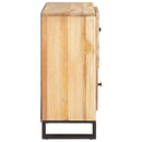 vidaXL Széf tárolóval ajtóval Barna 80 x 33 x 75 cm Tömör Mangófát