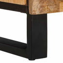 vidaXL Magasfiú tárolóval ajtóval Barna 90 x 33 x 75 cm Tömör Mangófát