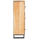 vidaXL Magasfiú tárolóval ajtóval Barna 90 x 33 x 75 cm Tömör Mangófát