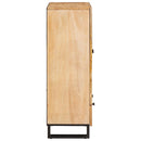 vidaXL Magasfiú fiókkal ajtóval Barna 40 x 33 x 110 cm Tömör Mangófát