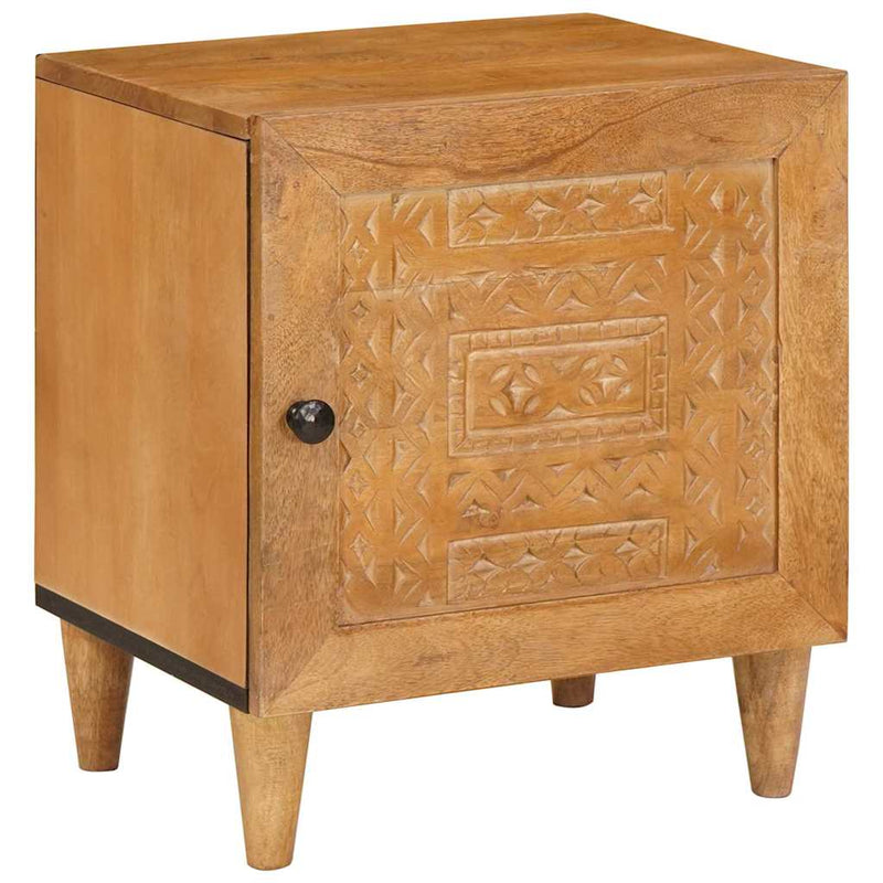 vidaXL Éjjeli asztal Világosbarna 40 x 33 x 46 cm tömör mangófa