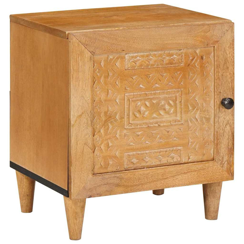 vidaXL Éjjeli asztal Világosbarna 40 x 33 x 46 cm tömör mangófa