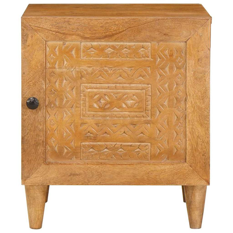 vidaXL Éjjeli asztal Világosbarna 40 x 33 x 46 cm tömör mangófa