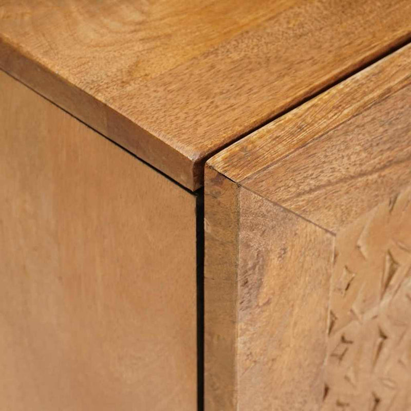 vidaXL Éjjeli asztal 2 pcs Világosbarna 40 x 33 x 46 cm tömör mangófa