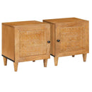 vidaXL Éjjeliszekrény 2 pcs Világos Barna 80 x 50 x 40 cm Szerelt Fa
