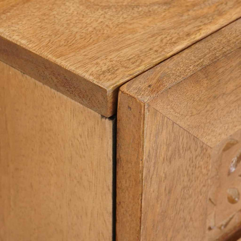 vidaXL Éjjeli asztal Világosbarna 40 x 33 x 46 cm tömör mangófa