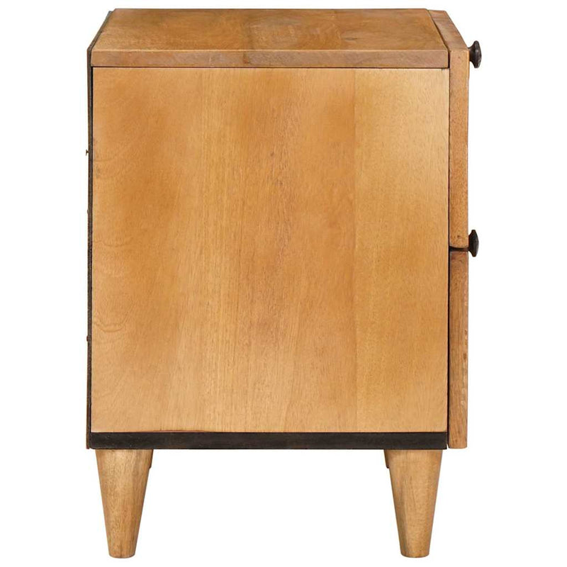 vidaXL Éjjeli asztal Világosbarna 40 x 33 x 46 cm tömör mangófa