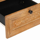 vidaXL Éjjeli asztal 2 pcs Világosbarna 40 x 33 x 46 cm tömör mangófa