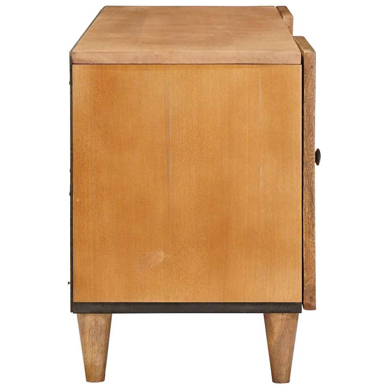 vidaXL TV szekrény ajtóval Világosbarna 105 x 33 x 46 cm tömör mangófa