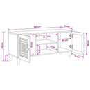 vidaXL TV egységek Világos Barna 105 x 33 x 46 cm Tömör Mangófát
