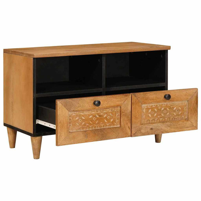 vidaXL TV szekrény fiókkal Világosbarna 70 x 33 x 46 cm tömör mangófa
