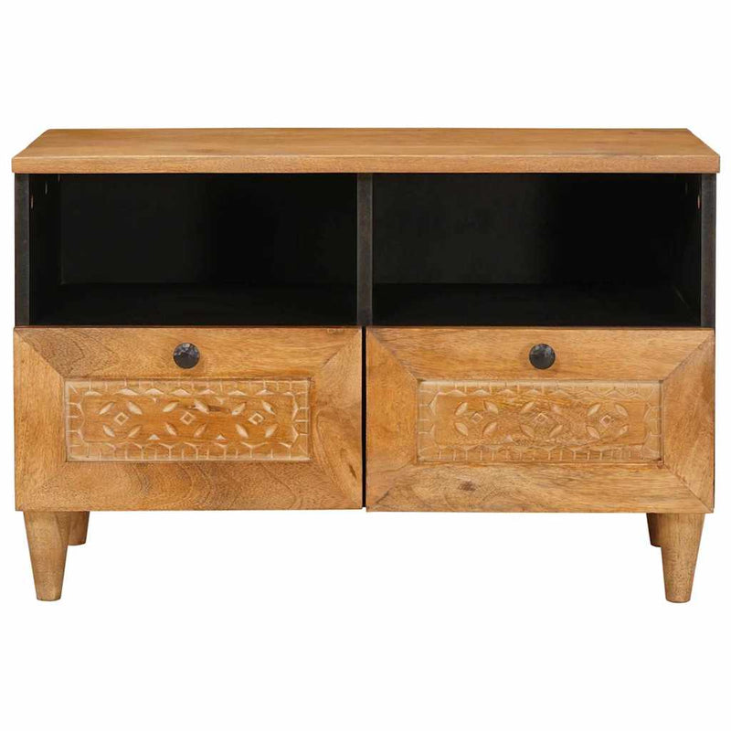 vidaXL TV szekrény fiókkal Világosbarna 70 x 33 x 46 cm tömör mangófa