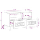 vidaXL TV egységek fiókkal Világos Barna 70 x 33 x 46 cm Faanyag