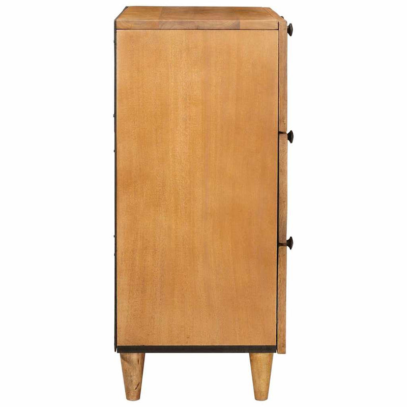 vidaXL Széf fiókkal Világosbarna 60 x 33 x 75 cm tömör mangófa