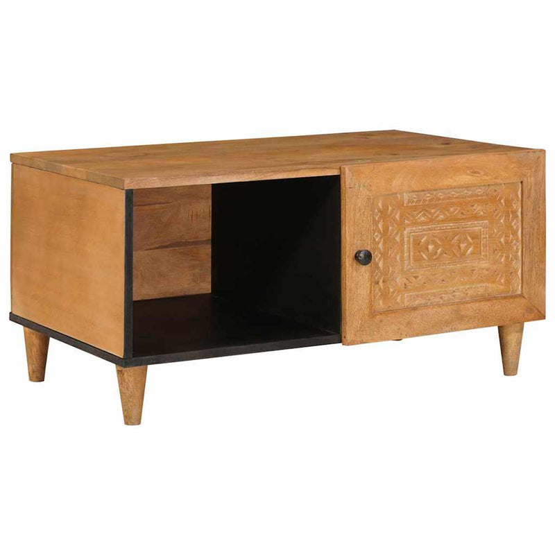 vidaXL Dohányzóasztal Világosbarna 80 x 50 x 40 cm tömör mangófa