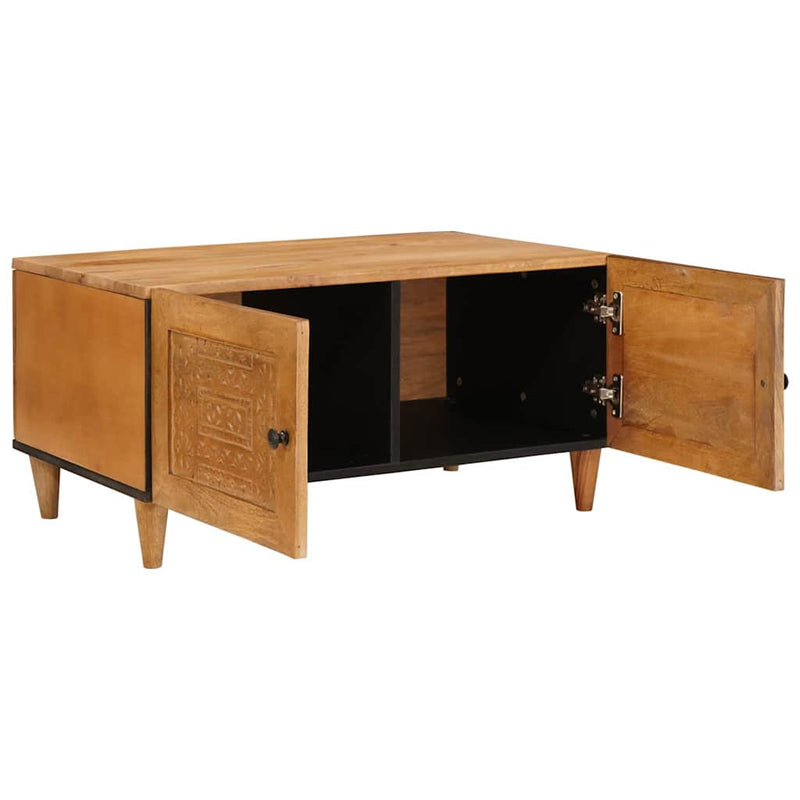 vidaXL Dohányzóasztal Világosbarna 80 x 50 x 40 cm tömör mangófa