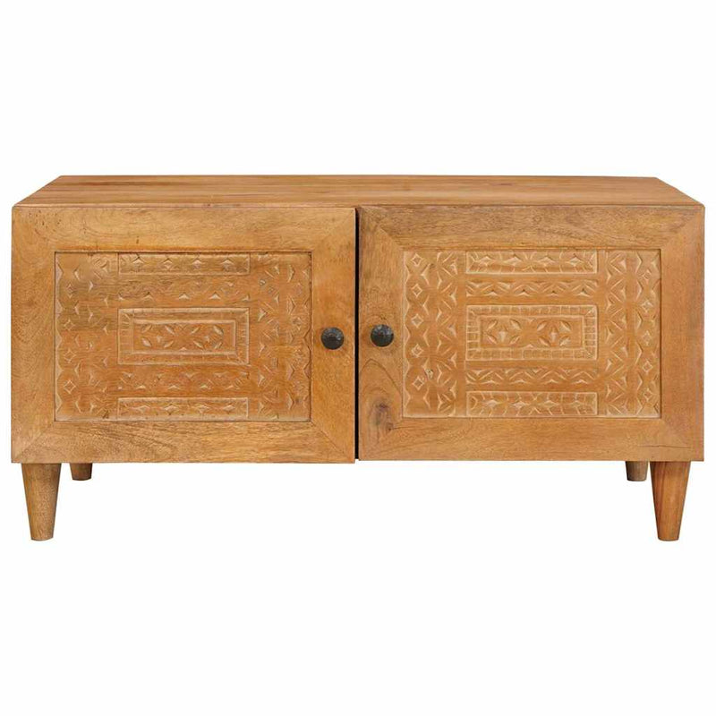 vidaXL Dohányzóasztal Világosbarna 80 x 50 x 40 cm tömör mangófa