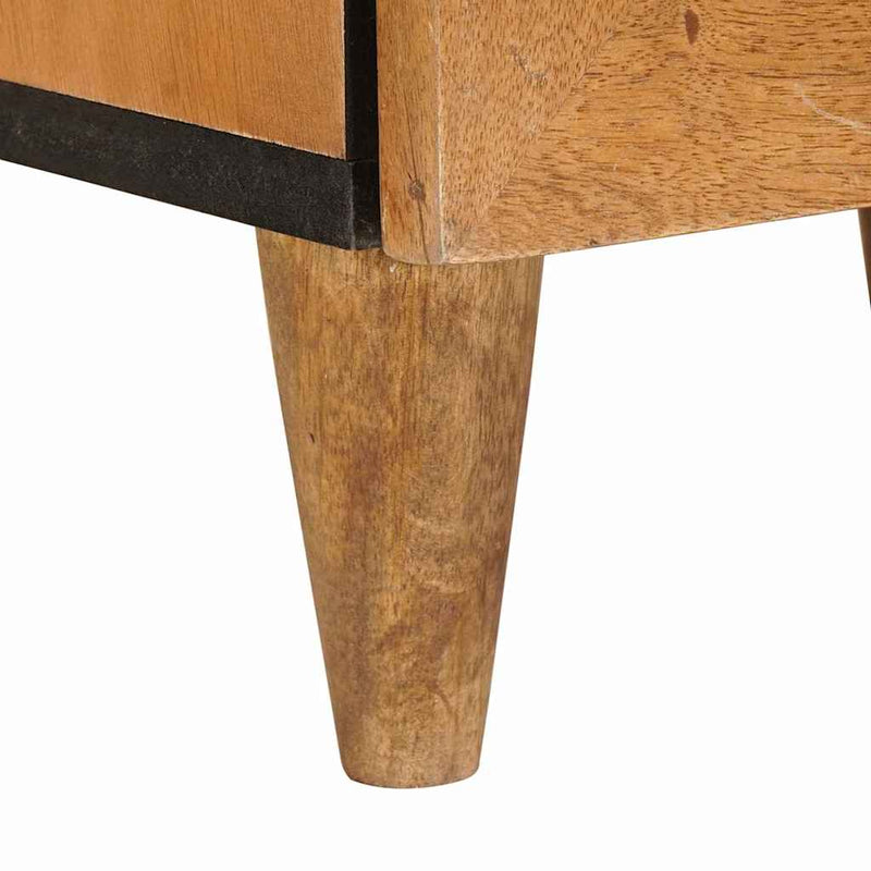 vidaXL Éjjeli asztal 2 pcs Világosbarna 40 x 33 x 46 cm tömör mangófa
