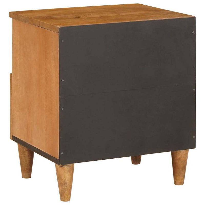 vidaXL Éjjeli asztal 2 pcs Világosbarna 40 x 33 x 46 cm tömör mangófa