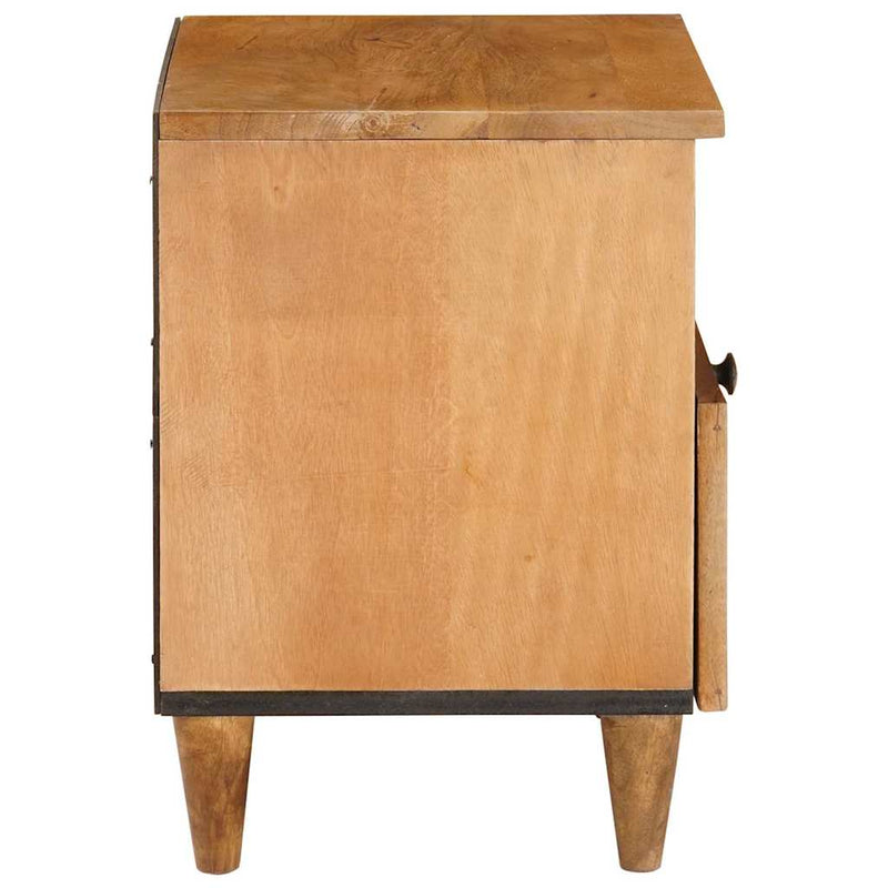vidaXL Éjjeli asztal 2 pcs Világosbarna 40 x 33 x 46 cm tömör mangófa