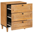 vidaXL Éjjeli asztal Világosbarna 50 x 33 x 60 cm tömör mangófa