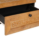 vidaXL Éjjeli asztal Világosbarna 50 x 33 x 60 cm tömör mangófa