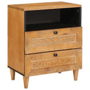 vidaXL Éjjeli asztal Világosbarna 50 x 33 x 60 cm tömör mangófa