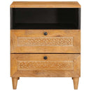 vidaXL Éjjeli asztal Világosbarna 50 x 33 x 60 cm tömör mangófa