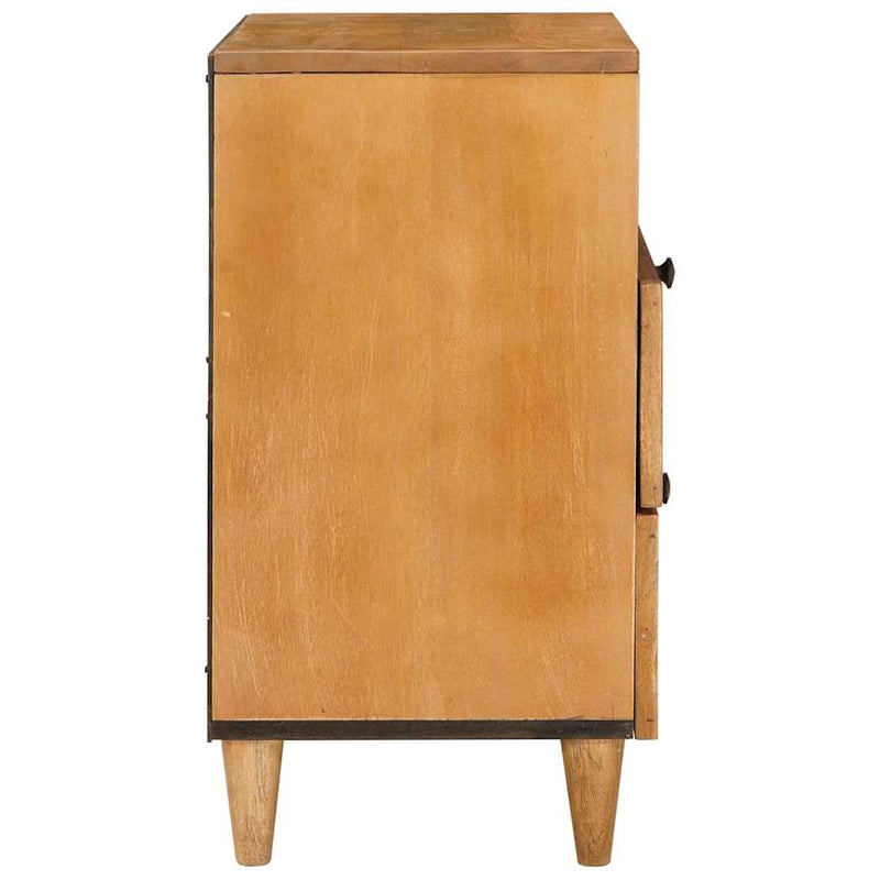 vidaXL Éjjeli asztal Világosbarna 50 x 33 x 60 cm tömör mangófa