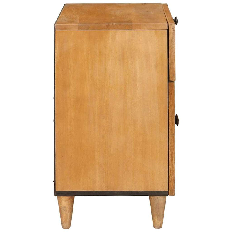 vidaXL Éjjeli asztal Világosbarna 50 x 33 x 60 cm tömör mangófa
