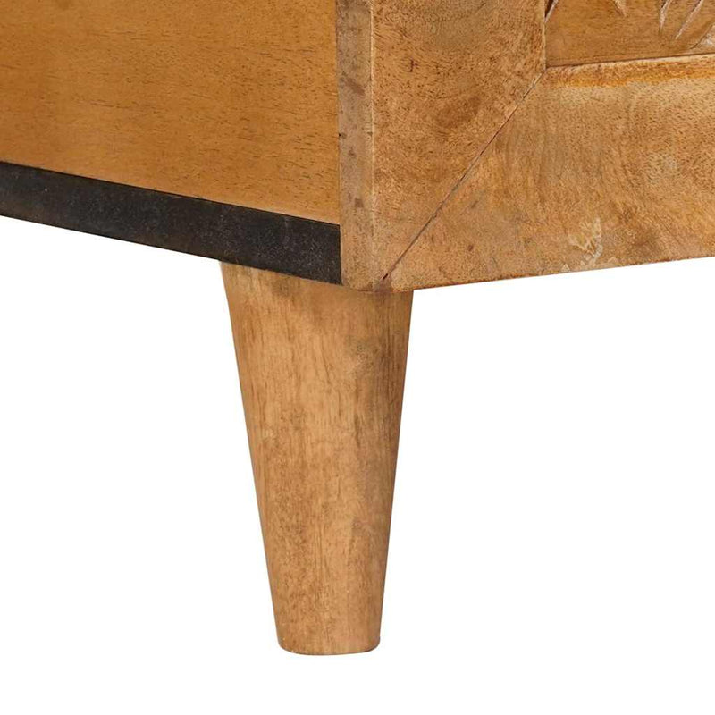 vidaXL Dohányzóasztal Világosbarna 100 x 54 x 40 cm tömör mangófa