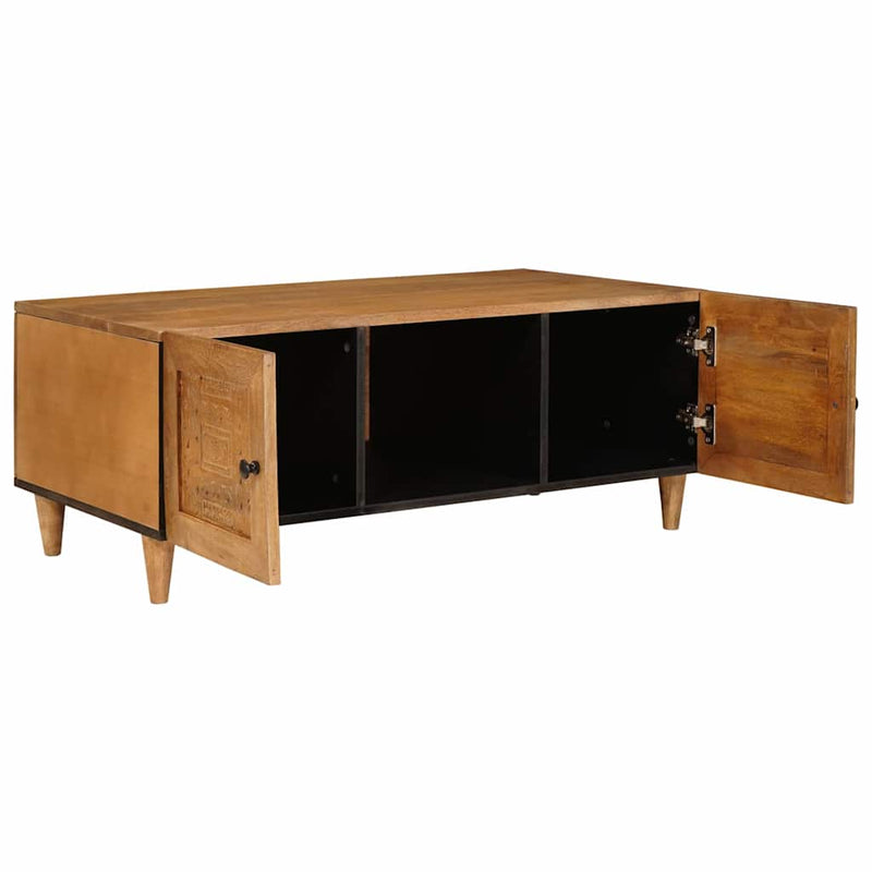 vidaXL Dohányzóasztal Világosbarna 100 x 54 x 40 cm tömör mangófa