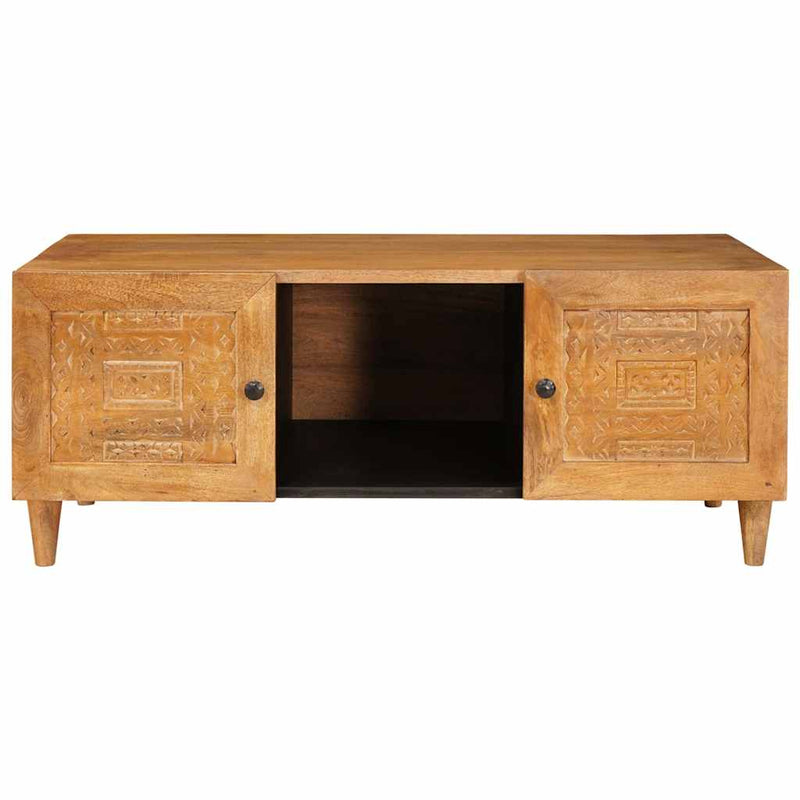 vidaXL Dohányzóasztal Világosbarna 100 x 54 x 40 cm tömör mangófa
