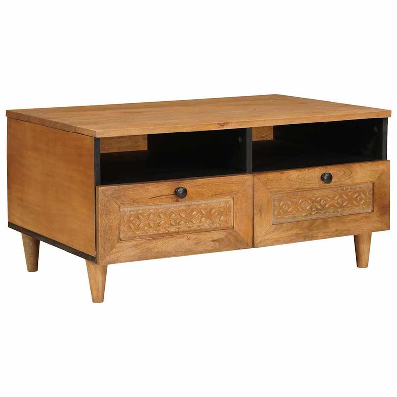 vidaXL Dohányzóasztal Világosbarna 80 x 54 x 40 cm tömör mangófa