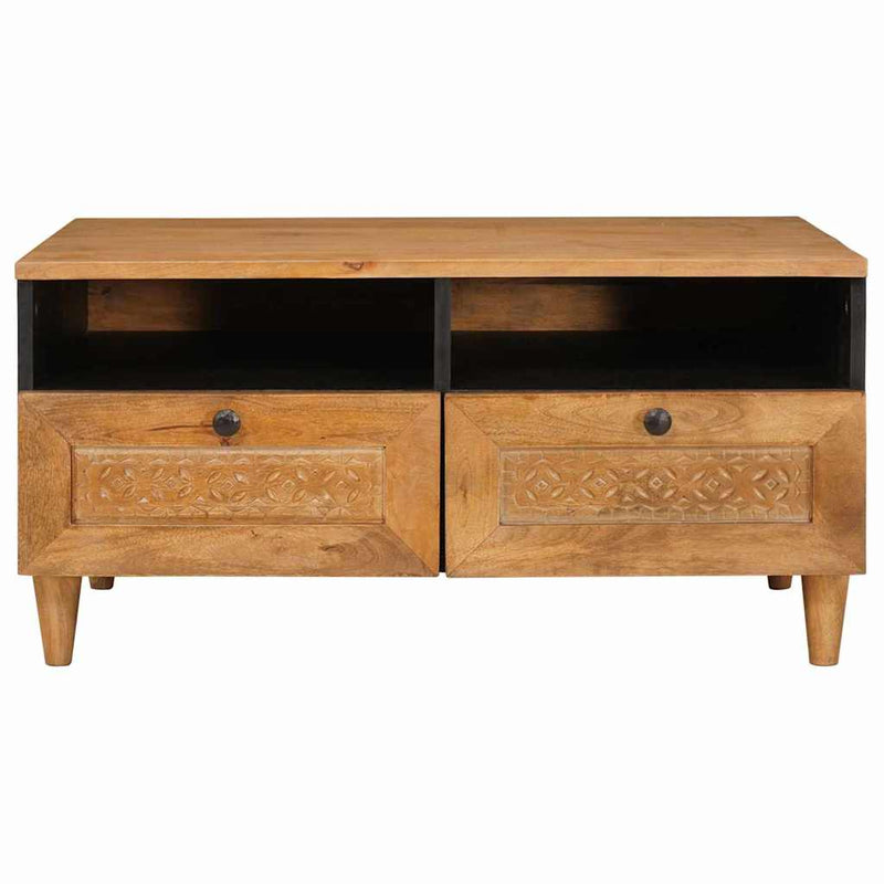 vidaXL Dohányzóasztal Világosbarna 80 x 54 x 40 cm tömör mangófa