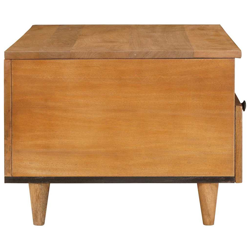 vidaXL Dohányzóasztal Világosbarna 80 x 54 x 40 cm tömör mangófa