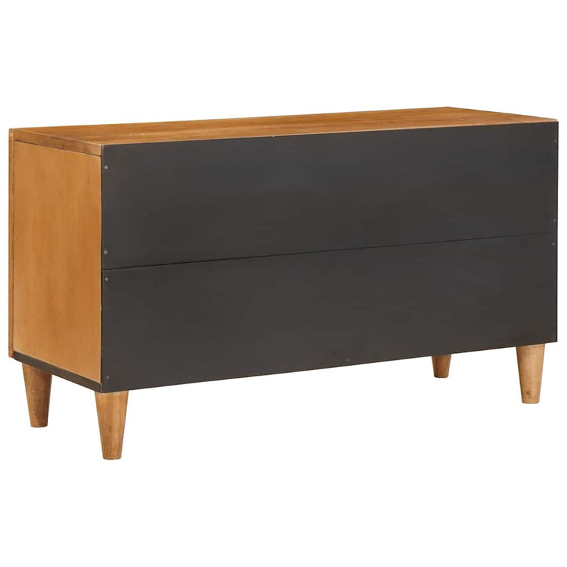 vidaXL TV szekrény ajtóval Világosbarna 80 x 33 x 46 cm tömör mangófa