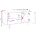 vidaXL TV egységek polcokkal Világos Barna 80 x 33 x 46 cm Faanyag