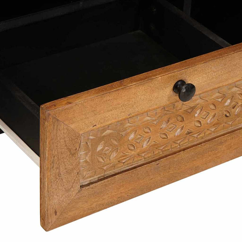 vidaXL TV szekrény fiókkal Világosbarna 105 x 33 x 46 cm tömör mangófa