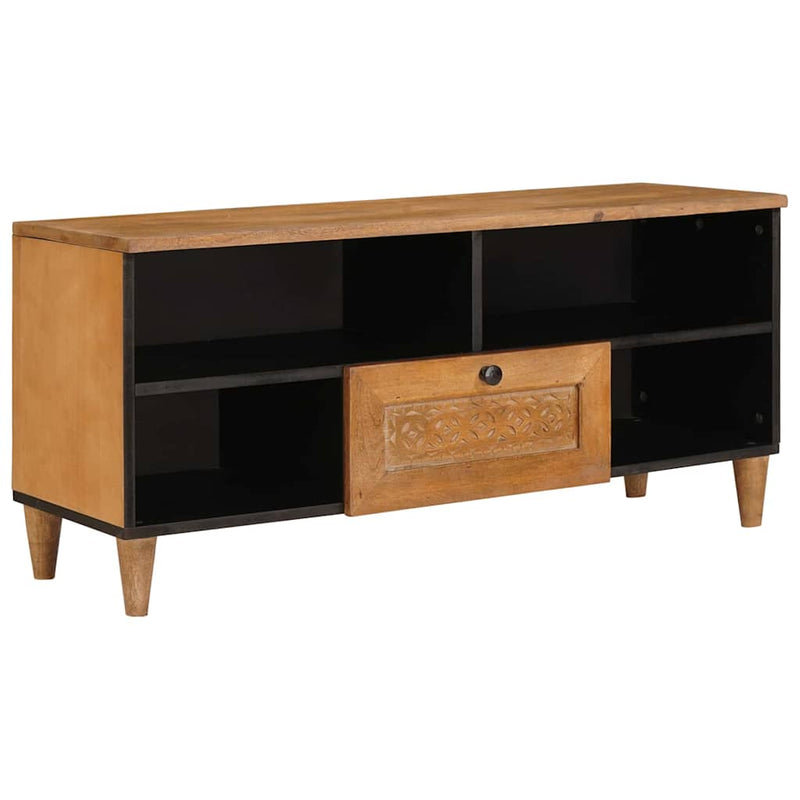 vidaXL TV szekrény fiókkal Világosbarna 105 x 33 x 46 cm tömör mangófa