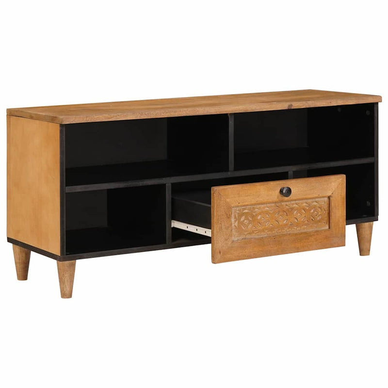 vidaXL TV szekrény fiókkal Világosbarna 105 x 33 x 46 cm tömör mangófa
