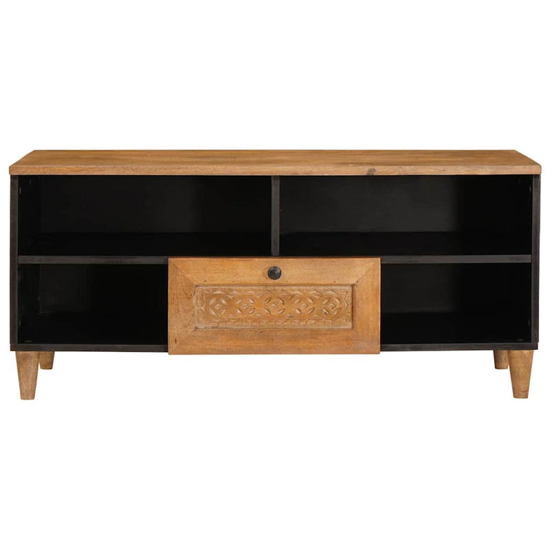 vidaXL TV szekrény fiókkal Világosbarna 105 x 33 x 46 cm tömör mangófa