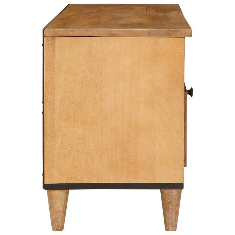 vidaXL TV szekrény fiókkal Világosbarna 105 x 33 x 46 cm tömör mangófa