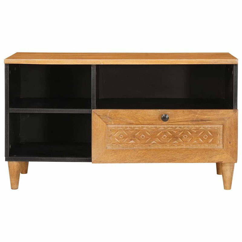 vidaXL TV szekrény fiókkal Világosbarna 80 x 33 x 46 cm tömör mangófa